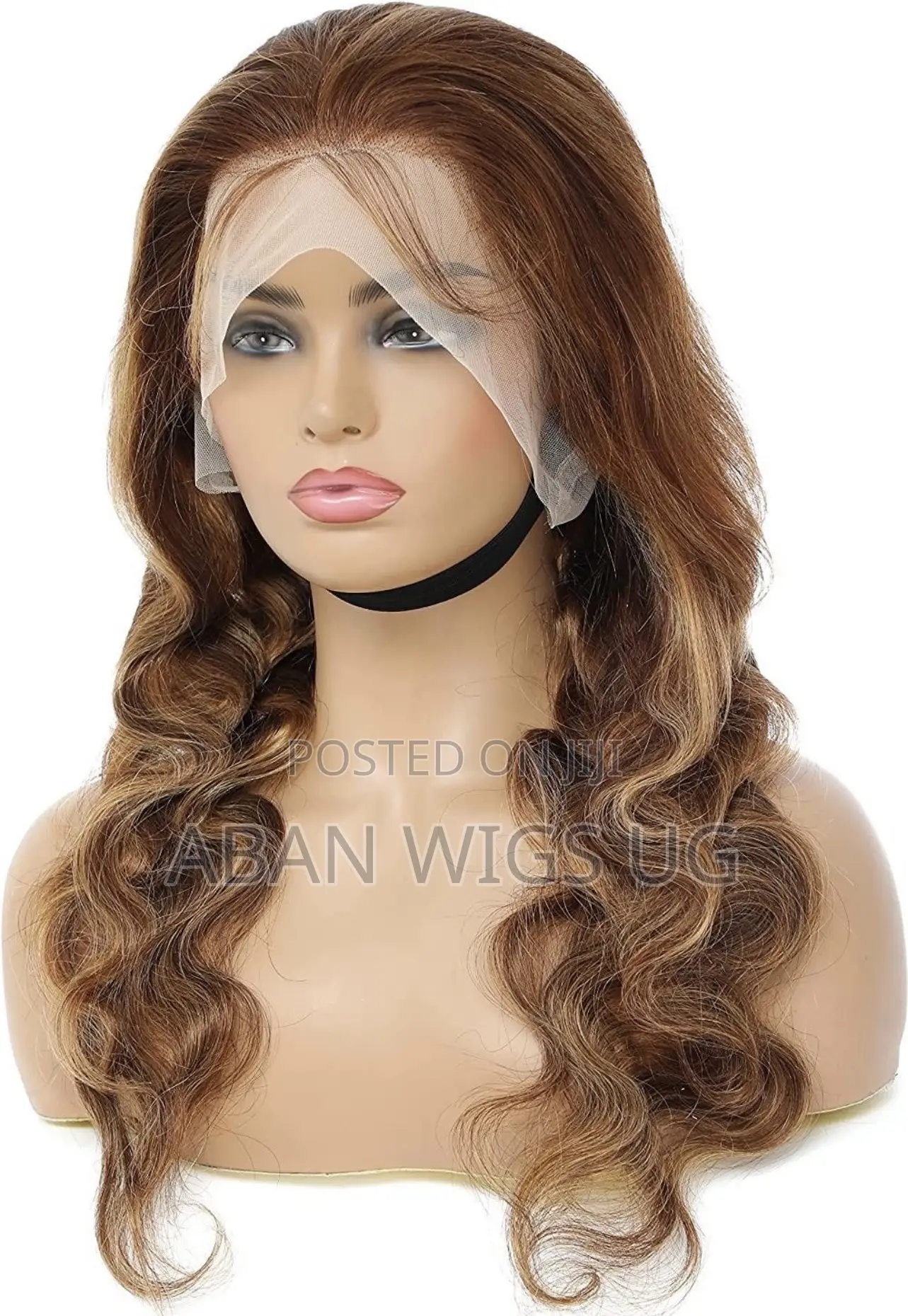 22inches Colored Body Human Wig Brown and Blonde Highlights