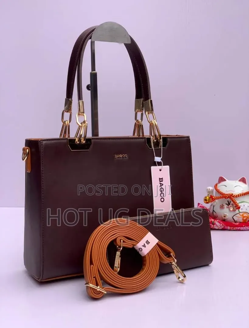 2pc Ladies Designer Classic Handbags - Color Varies
