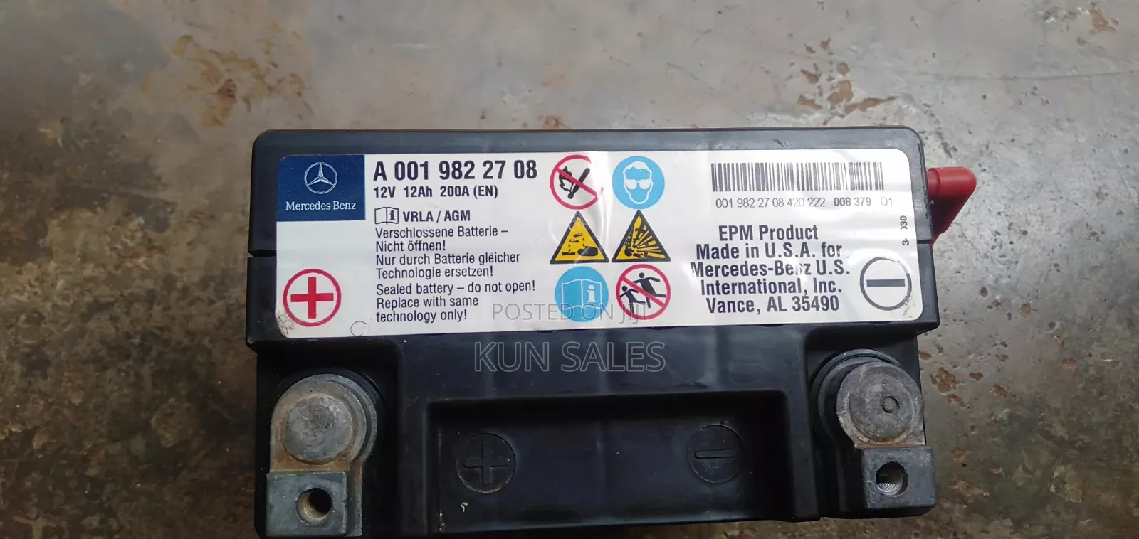 Original Mercedes Benz Ml Blutec Auxiliary Battery