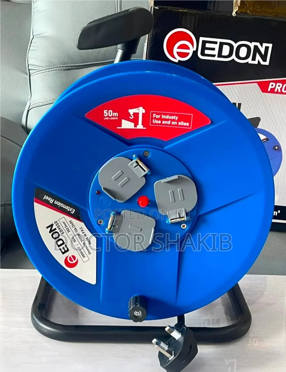 Edon Heavty Duty 50-Meter Cable Extension Reel