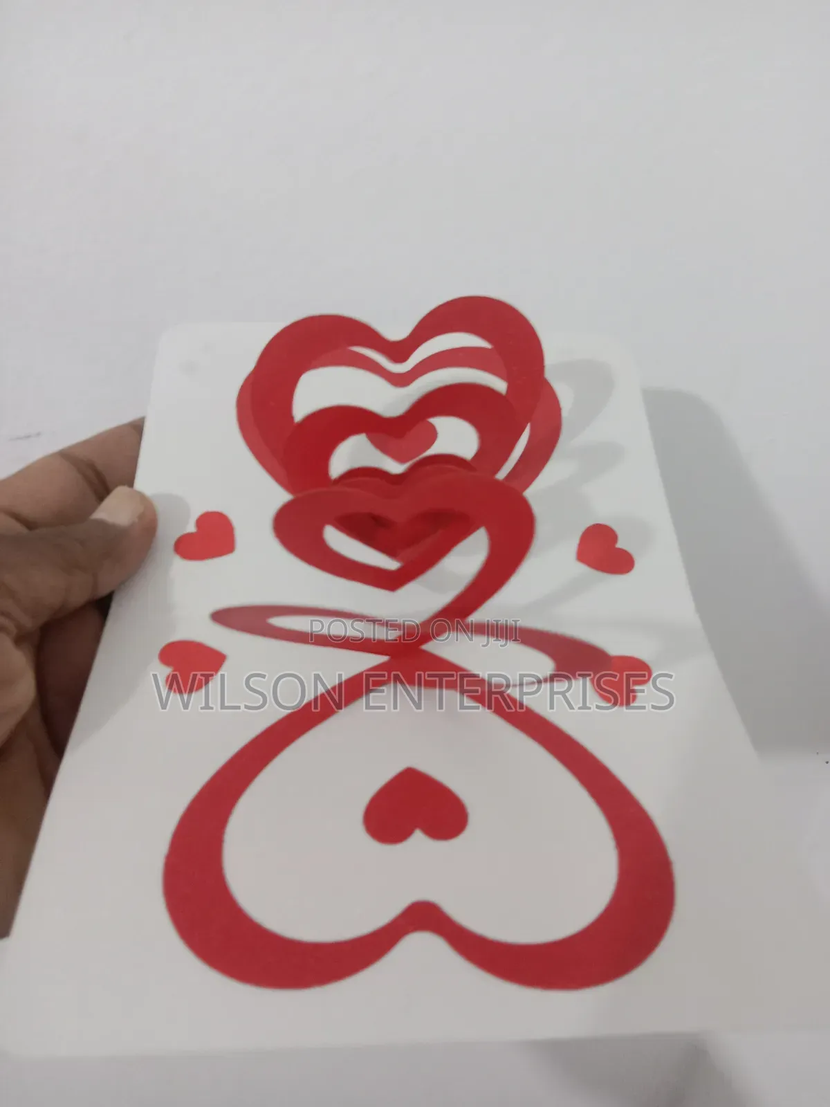 Handmade 3d Pop-Up Spiral Heart Greeting Card