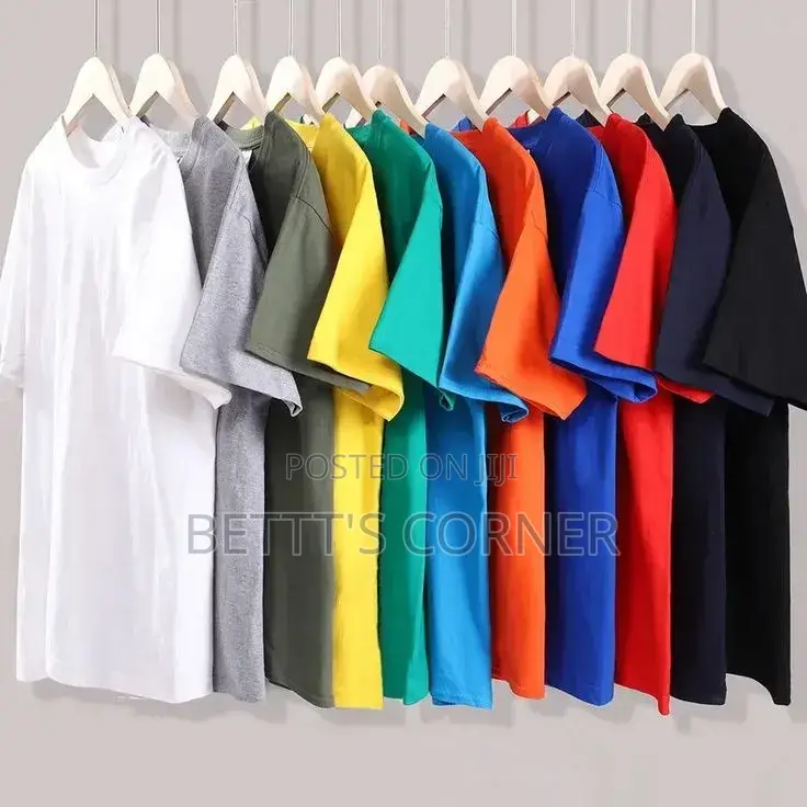 Round Neck Plain Shirts Men and Women