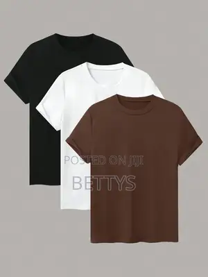Round Neck Plain Shirts Men and Women