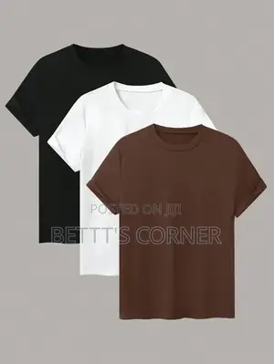 Round Neck Plain Shirts Men and Women