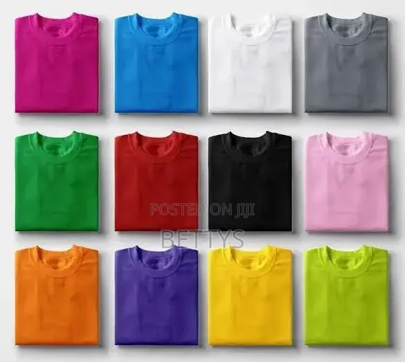 Round Neck Plain Shirts Men and Women
