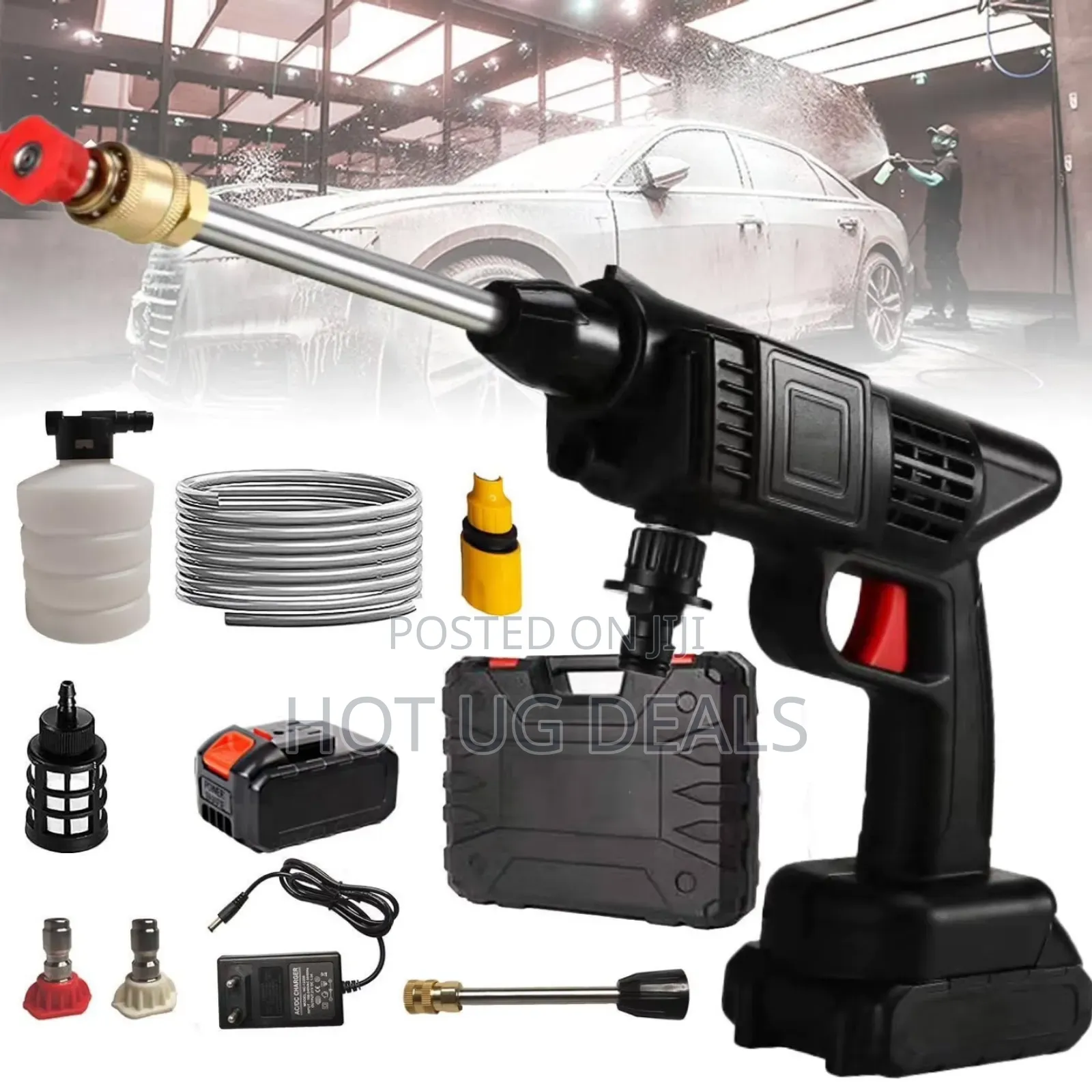 Rechargeable Pressure Cordless Sprayer, Car Washer Gun With 1battery