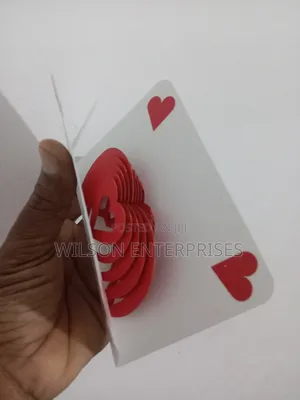 : Handmade 3d Pop-Up Layered Heart (Red-White) Greeting Card