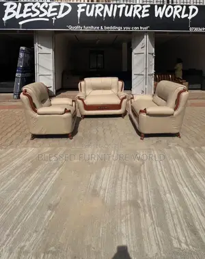 Pure Leather Sofa With Fibre Inside