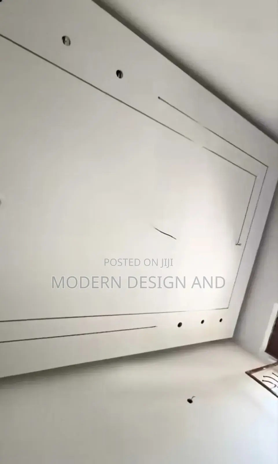 Gypsum Ceiling Flat Design With Neon Lightings