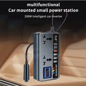 200w Car Power Inverter 12v/24v Dc to 220v Ac Converter to Ac Outlets