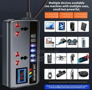 200w Car Power Inverter 12v/24v Dc to 220v Ac Converter to Ac Outlets