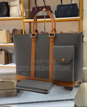 Burgundy Chrisbella Tote Bag Set Features a Matching Structured Wallet