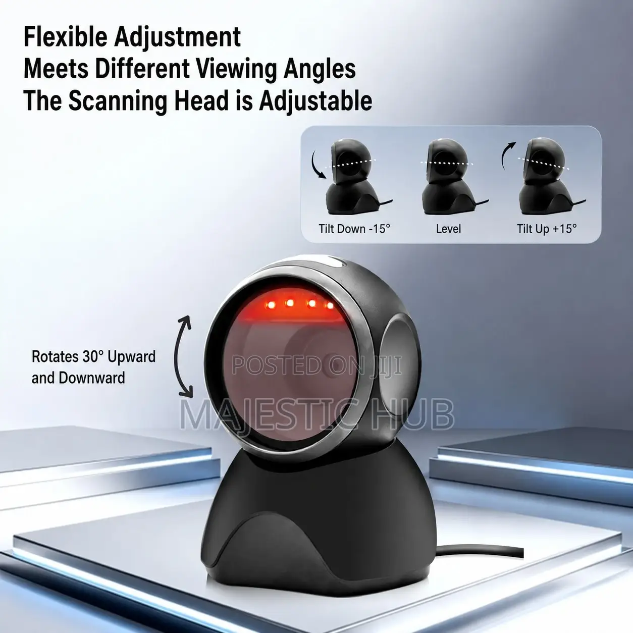 Desktop Barcode Scanner – 1d/2d Usb Barcode Qr Code Reader