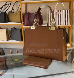 Brown Chrisbella Tote, and Black Hand Bag Sets