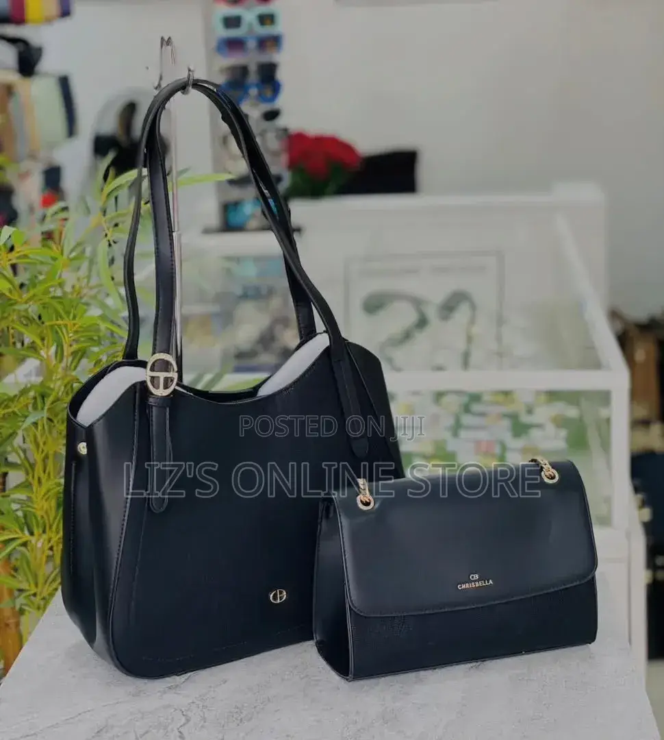 Brown Chrisbella Tote, and Black Hand Bag Sets