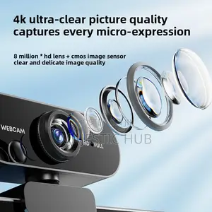 Hd Webcam With Noise-Cancelling Microphones- Plug Play Usb Camera