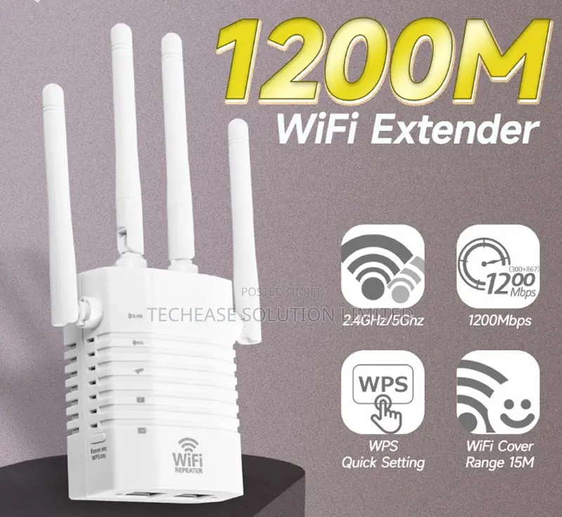 Dual Band Wifi Repeater 1200mbps – Wifi Extender, 2.4ghz 5ghz