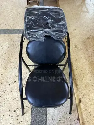 Portable Black Salon Chair Built-in Shampoo Basin Wrapped in Plastic