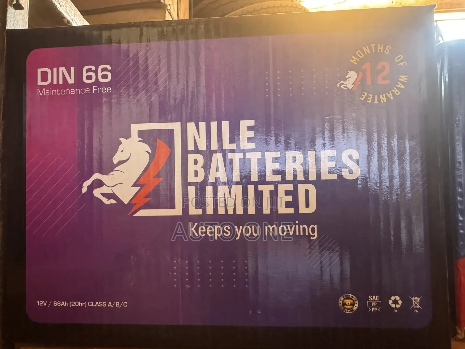 Din66 12v 66ah (20hr) Nile Battery