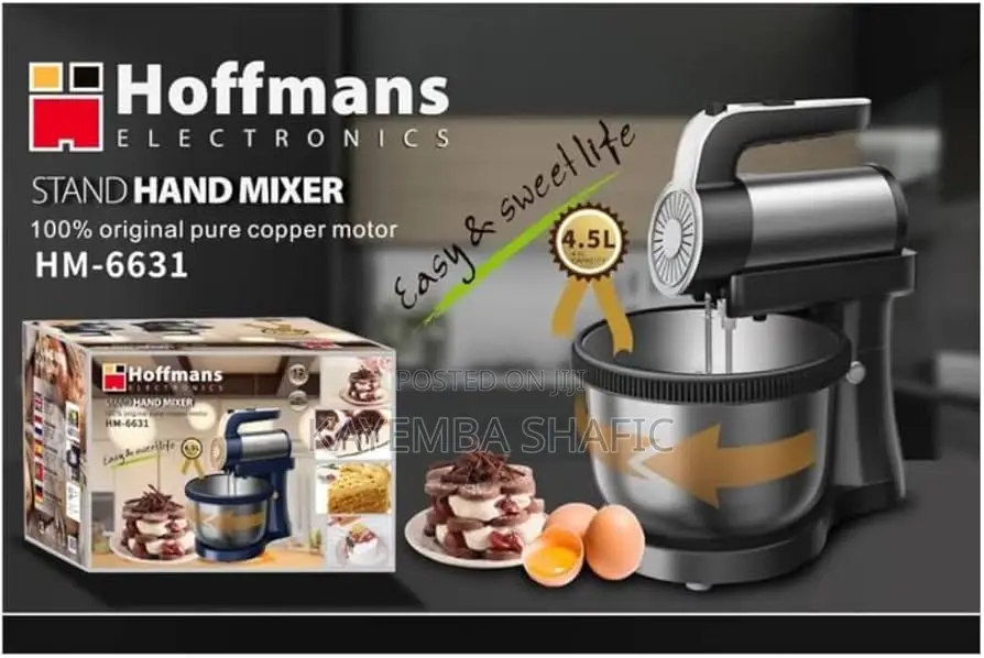 Hoffmans 1600w Stand Hand Mixer 4.5l (Model Hm-6631) – Brand New