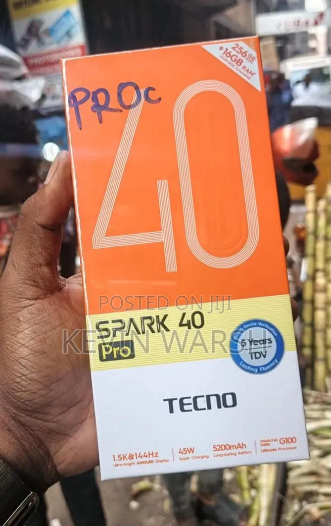 New Tecno Spark 40 Pro 256 GB Black