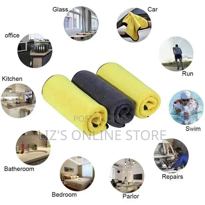 6 Pieces of 30x30cm Small Square Cleaning Cloth Wash