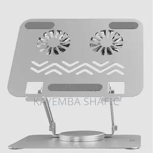 Carbon Steel Tablet Laptop Stand 360° Rotation Dual Cooling Fans