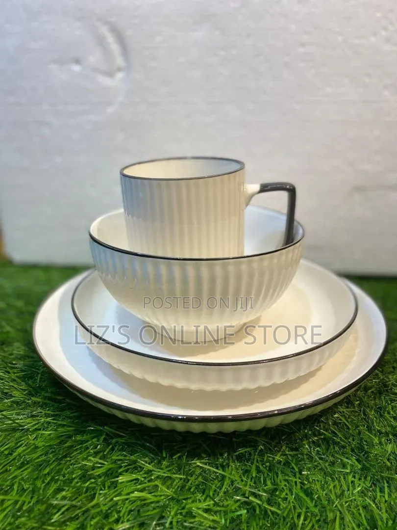 24 Piece Dinner Set -(6 Dinner Plates, 6side Plates, 6bowls and 6cups)