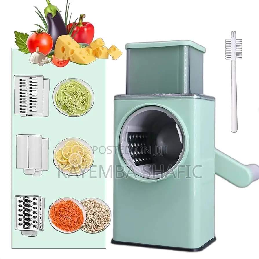 Hand-Crank Vegetable Chopper Drum Cheese Grater (Brand New)