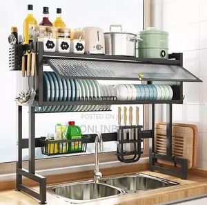Dust-Proof Cabinet With a Flip-Up Door to Protect Kitchenware