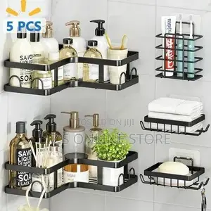 Adhesive 5-Piece Shower Caddy Set,