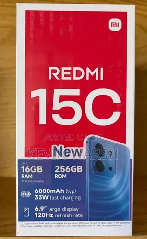 New Xiaomi Redmi 15C 4G 256 GB Black