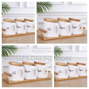 White Ceramic Canister Set