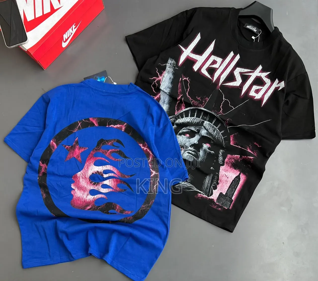 Amiri, Hellstar, and Off-White Branded Streetwear T-Shirts.