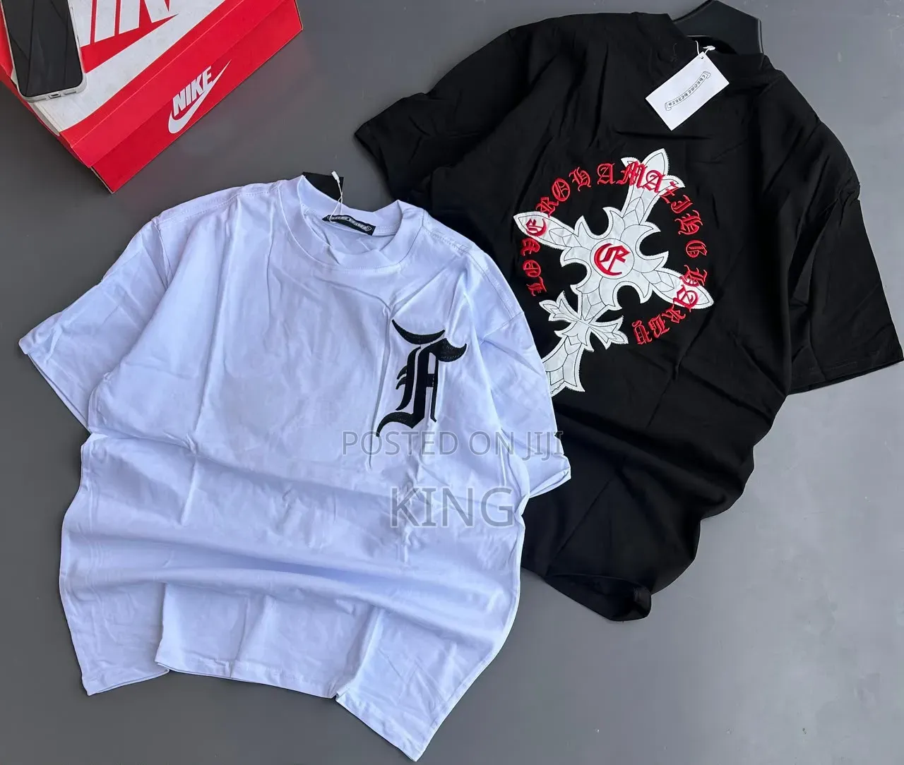 Amiri, Hellstar, and Off-White Branded Streetwear T-Shirts.