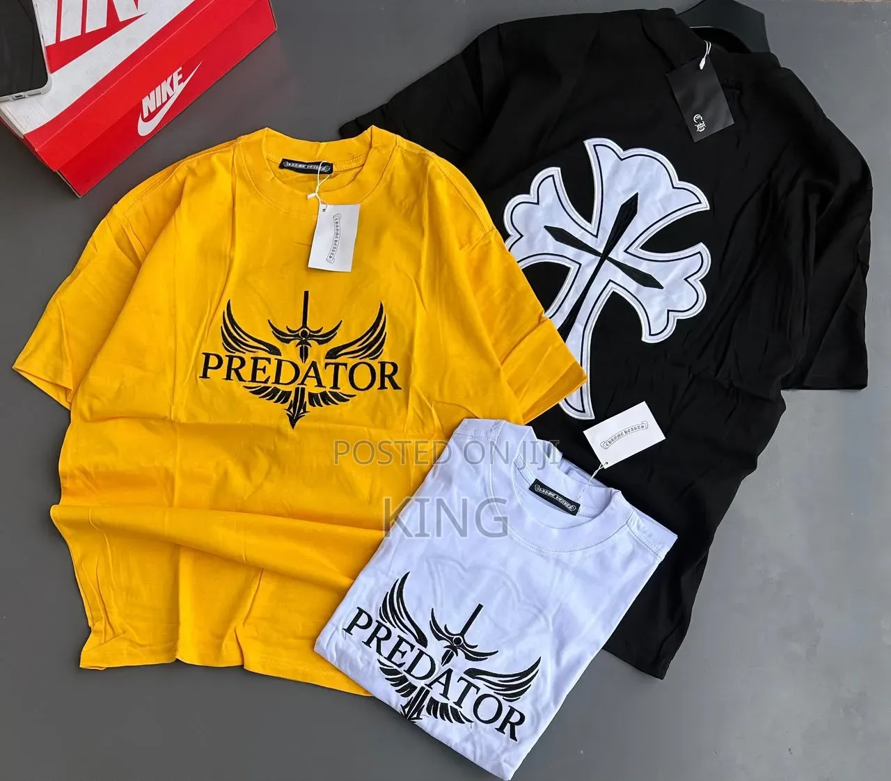 Amiri, Hellstar, and Off-White Branded Streetwear T-Shirts.