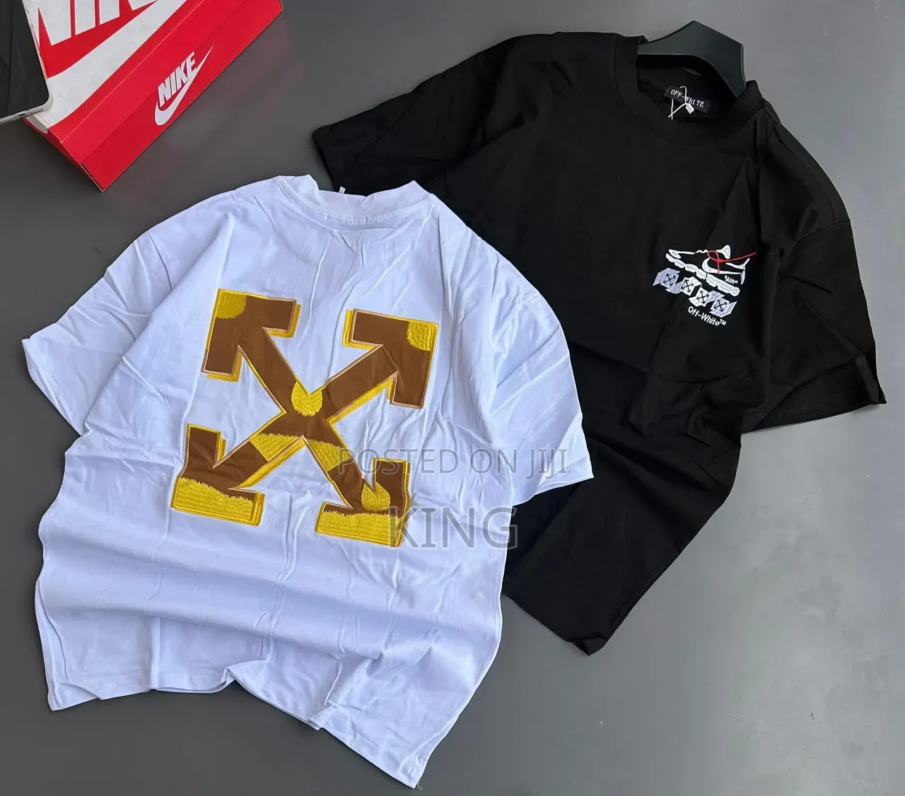 Amiri, Hellstar, and Off-White Branded Streetwear T-Shirts.