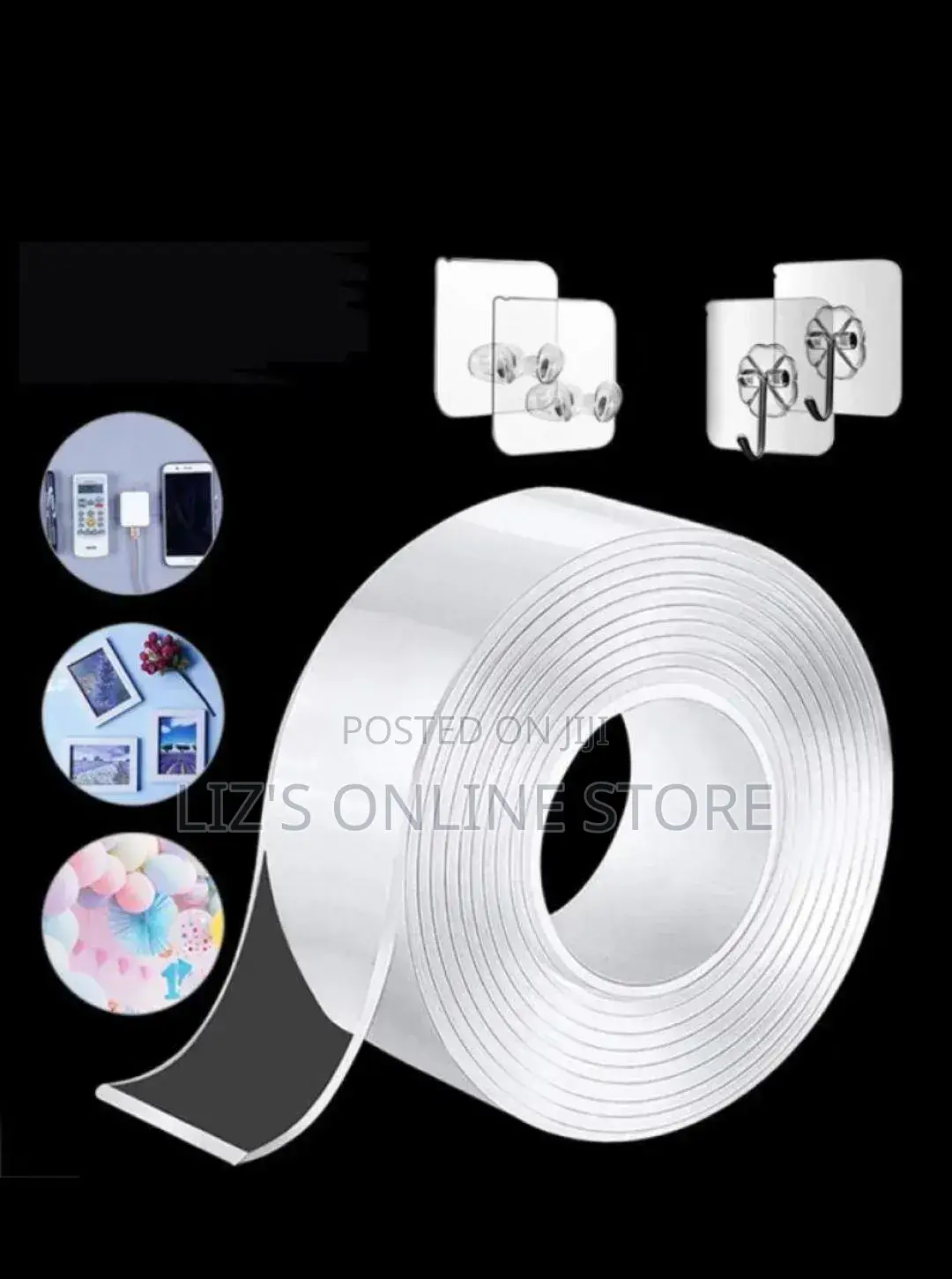 Heavy-Duty, Transparent Double-Sided Adhesive Nano Tape