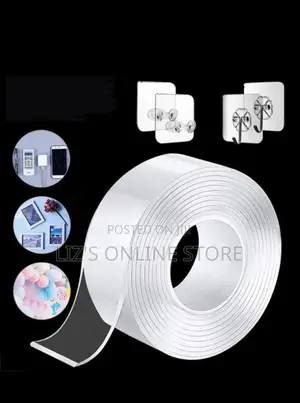 Heavy-Duty, Transparent Double-Sided Adhesive Nano Tape