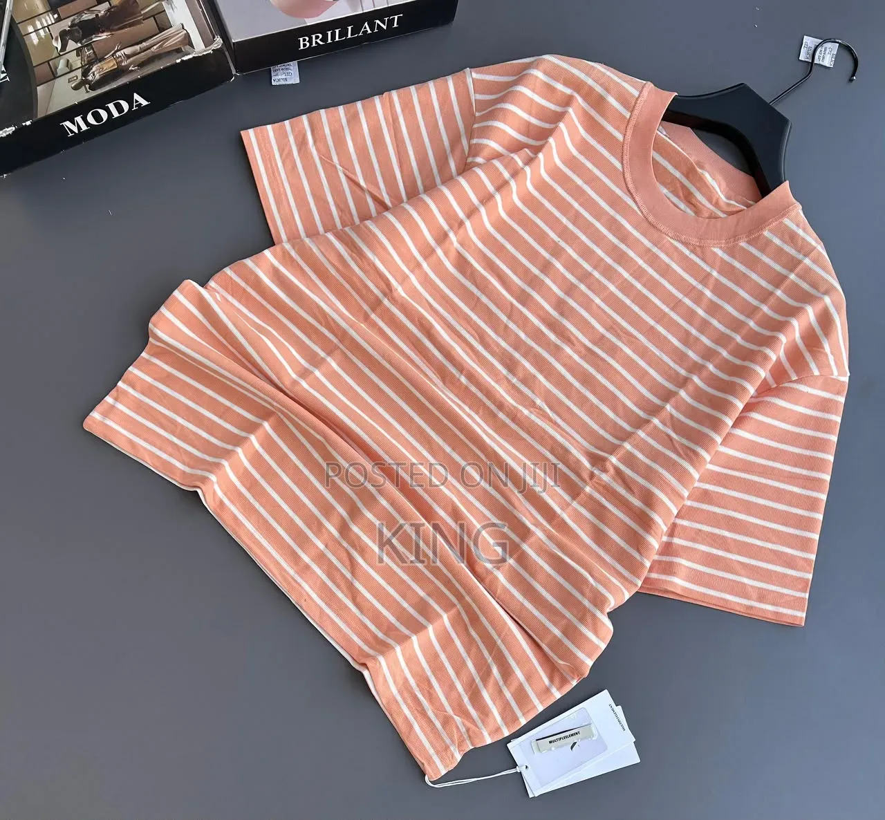 Striped T-Shirts Feature a Thick Crewneck Design