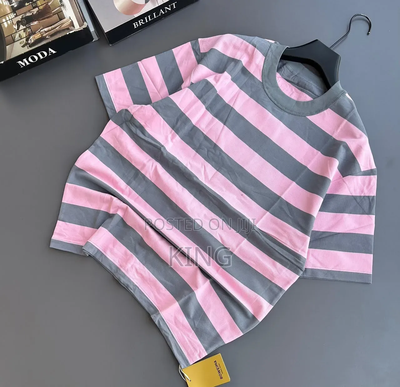 Striped T-Shirts Feature a Thick Crewneck Design