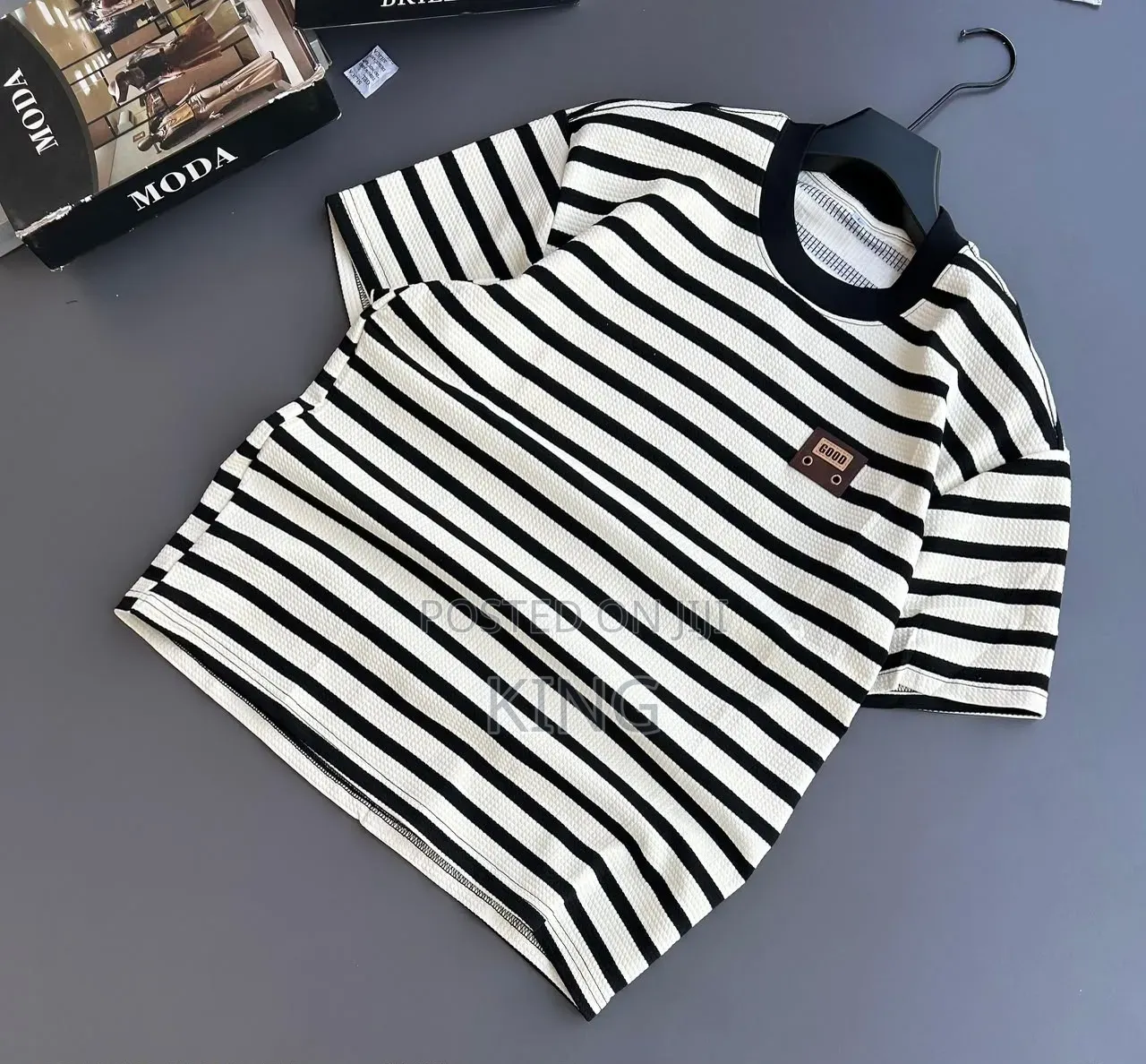 Striped T-Shirts Feature a Thick Crewneck Design