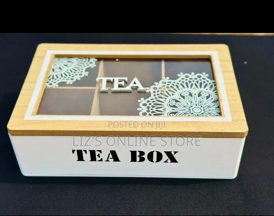 6 Sectional Handmade Wooden Tea Box
