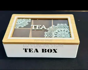 6 Sectional Handmade Wooden Tea Box