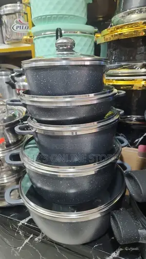 Seeman Non-Stick Cookware Set Black