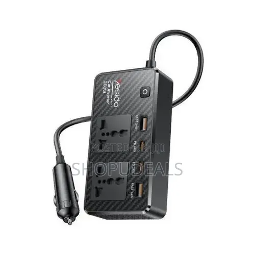 Yesido 200w Vehicle Power Inverter With Qc3.0+Pd Fast Charging