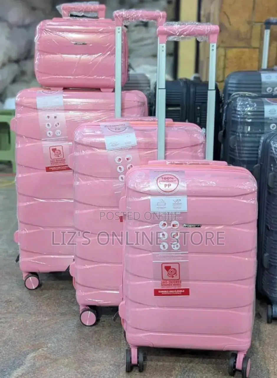 Pink Hardshell Luggage Set With Different Designs