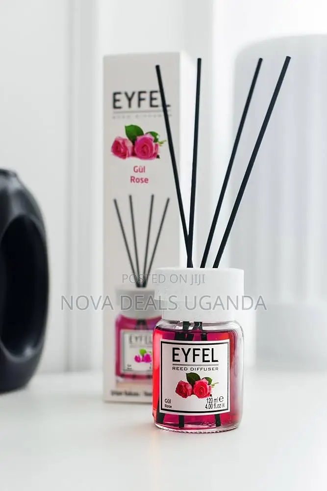 Eyfel Reed Diffuser Set - Rose Scent 4.05 Oz Oil Diffuser Air Freshner