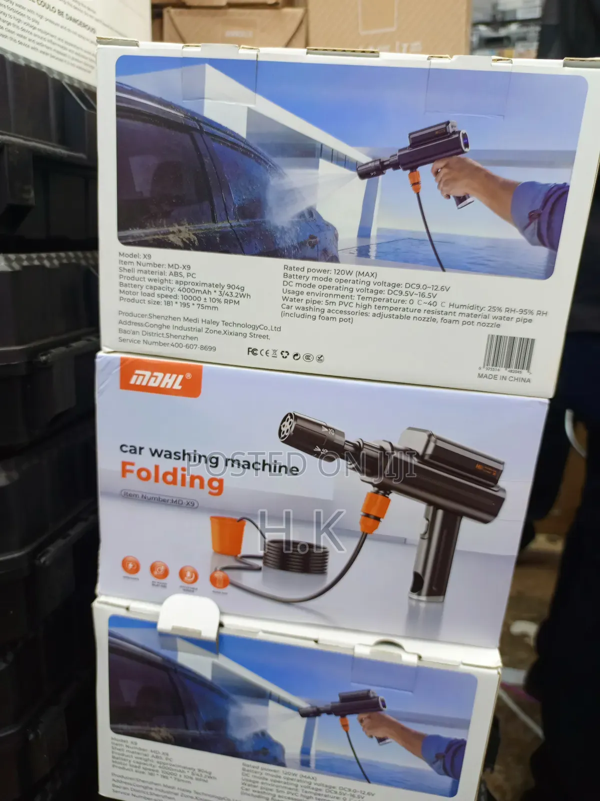 Portable, Folding Cordless Car Washing Machine (Model: Md-X9)