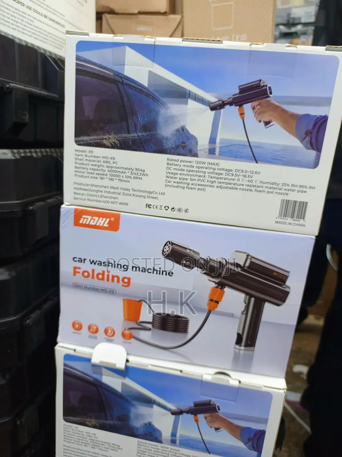 Portable, Folding Cordless Car Washing Machine (Model: Md-X9)